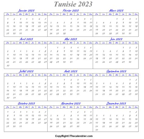 Calendrier 2023 Tunisie Pdf The Calendrier