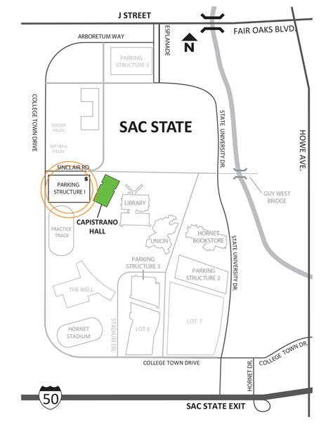 Sacramento State University Campus Map Interactive Map