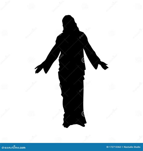 The Silhouette Of Jesus Christ Stock Vector Illustration Of Christ