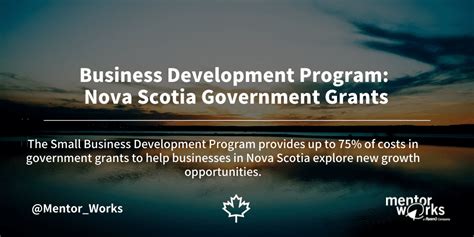 Small Business Development Program Nova Scotia Business Grants
