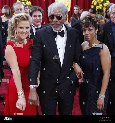 Producer Lori Mccreary Actor Morgan Freeman And Daughter Morgana