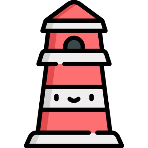 Lighthouse Kawaii Lineal Color Icon