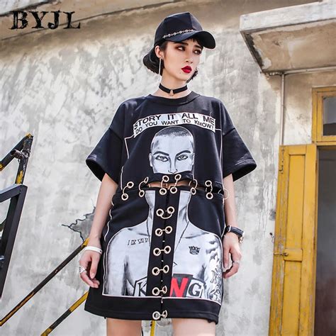 Korean Style Harajuku T Shirt Hip Hop Short Sleeve Everyday Cotton Black Printed Hipster Cool