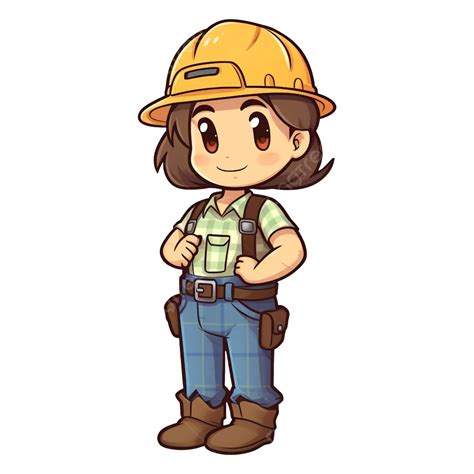 Engineer Day Female Engineer Cute Cartoon Pattern Engineer Day