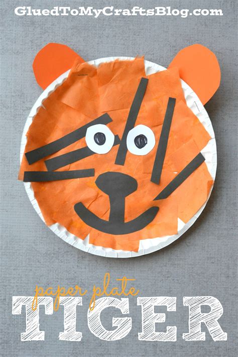 Paper Plate Tiger Jungle Crafts Zoo Animal Crafts Preschool Crafts