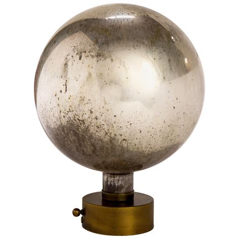 Mercury Glass Sphere Table Lamp At 1stdibs