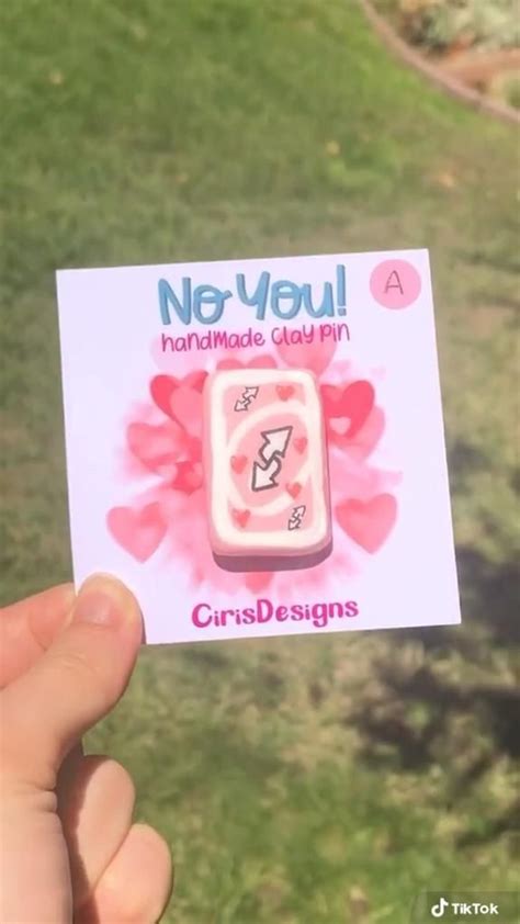 However, the thing is certain, you will recognize it by seeing the two arrows going in the opposite direction. NO YOU Reverse Uno Pink Heart UNO Card Handmade Clay Pin | Etsy Video Video | Polymer clay ...