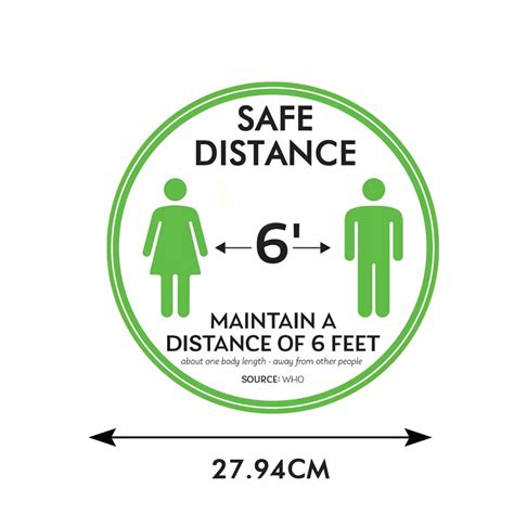 Please Keep The Social Distance Length Sticker Decals Indicate Queues