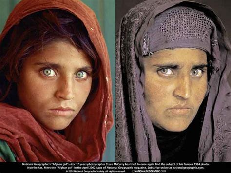 Afghan Girl Before And After 1984 Left And 2002 Right 1600x1200