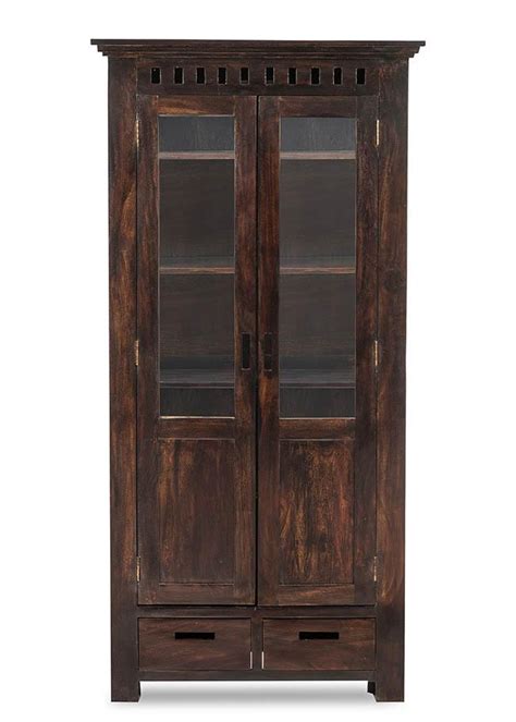 Late 19th century english oak bookcase with glass doors. Buy Solid Wood Kuber Bookcase with Glass Doors Online ...
