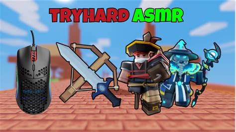 Tryhard Asmr Roblox Bedwars Keyboard And Mouse Sounds And Gameplay
