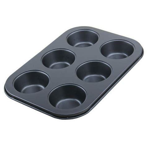 Stainless Muffin Pan Silicone Cupcake Baking Pan 6 Cup Non Stick Muffin