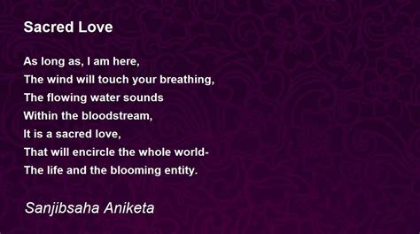Sacred Love Sacred Love Poem By Sanjib Saha