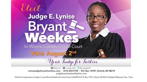judge e lynise bryant weekes for wayne co 3rd cir court facebook youtube