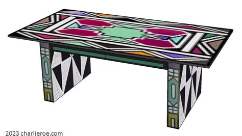 New African Style Wood And Hand Painted Tables Dining Side Console