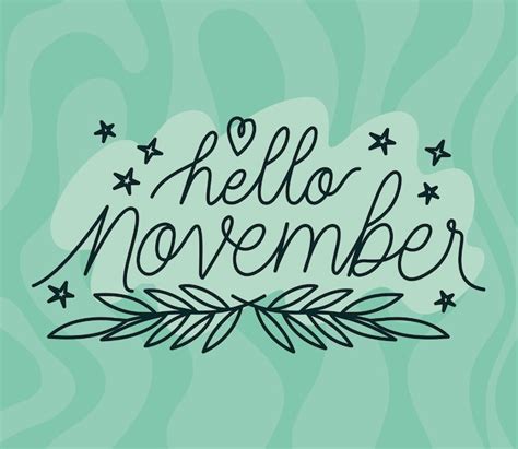 Premium Vector Card Of Hello November