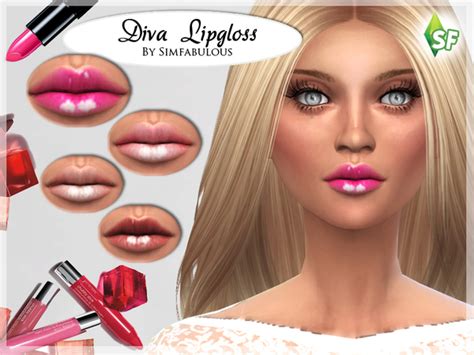 Diva Lipgloss By Simfabulous At Tsr Sims 4 Updates