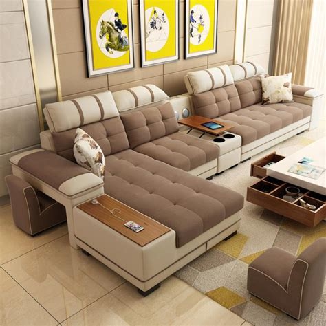 Modern Classic Fabric Sectional Sofa Set Living Room Sofa Design Corner Sofa Design