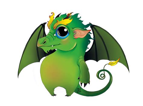 It was born with a full set of wings. Cute baby dragon by Moerin on DeviantArt