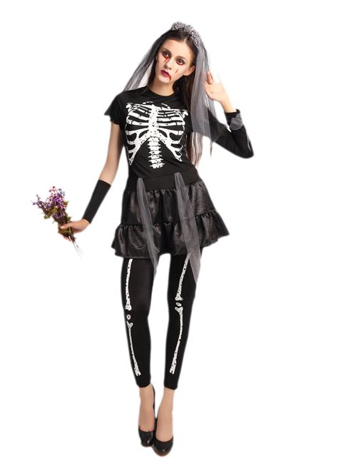 Womens Halloween Skeleton Cosplay Costume Free Shipping 3s1678 Naughty