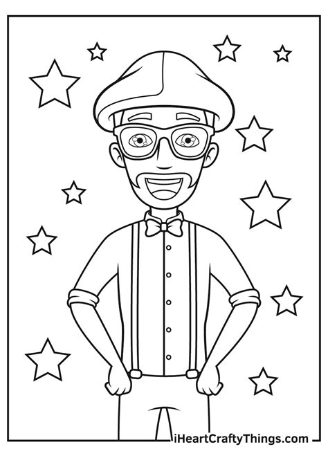 Printable Blippi Character Coloring Pages Updated 2021