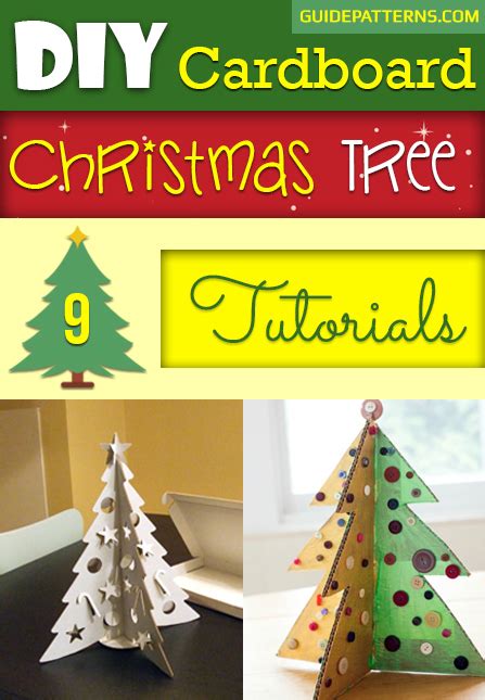 diy cardboard christmas tree  tutorials guide patterns