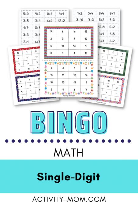 Addition Bingo Math Game Free Printable The Activity Mom