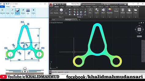 Autocad 2d Training Exercises For Beginners 12 Youtube