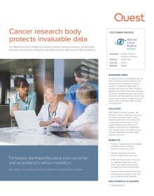 Cancer registrars capture a complete summary of patient history, diagnosis, treatment, and status for every cancer patient in the united states, and other countries. National Cancer Registry Slashes Backup Windows & Speeds ...