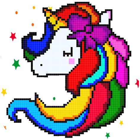 App Insights Kawaii Unicorn Pixel Art Color By Number Apptopia