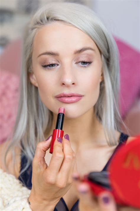 The Lip Balm Lipstick That Shines Like Lip Gloss Inthefrow Grey Hair And Makeup Gorgeous