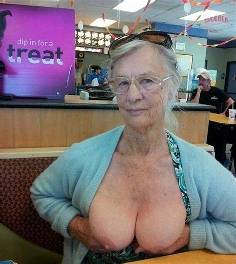 Older Moms And Grannies Flashing In Country Cafe