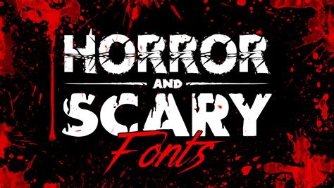 Horror Font Download Download The Horror Font Today