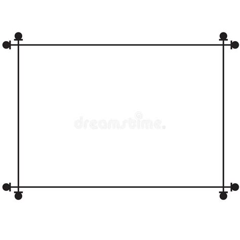 Frame Border Line Decorative Frames Flat Style Stock Vector