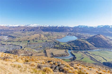 View Over Queenstown Suburbs In New Zealand Stock Photo Image Of