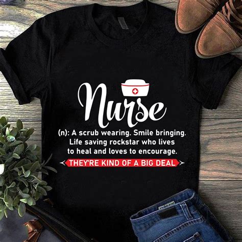 Nurse A Scrub Wearing Smile Bringing Life Saveing Rockstar Who Lives To