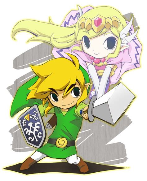 The Legend Of Zelda Toon Link And Toon Zelda The Legend Of Zelda Adventure Girl Action