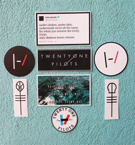 Twenty One Pilots Stickers Pack Of 5 By Crystalclear1994 On Etsy с