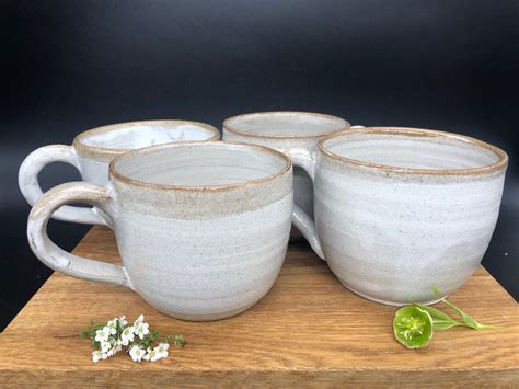 Handmade Ceramic Mugs Rustic Stoneware Coffee Cups With Etsy