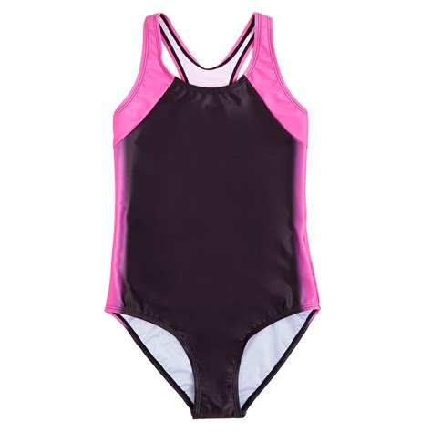 Dunnes Stores Black Older Girls Sporty Swimsuit