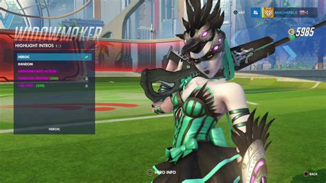 Overwatch Widowmaker Odile Skin All Emotes Poses Intros And Weapons