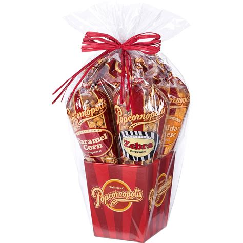 Popcornopolis Gourmet Popcorn Cone Gift Basket Gift Baskets Food