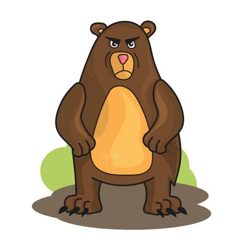 Grizzly Bear Growl Backgrounds Illustrations Royalty Free Vector