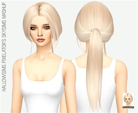 Sims 4 Hairs Miss Paraply Hallowsims Pixelator`s Skysims Hair