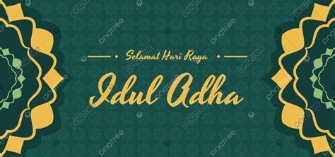 Selamat Hari Raya Idul Adha With Floral Ornament Muslim Greeting