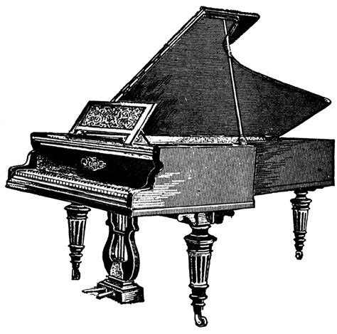 Clipart De Piano Antigo Png Transparente Stickpng