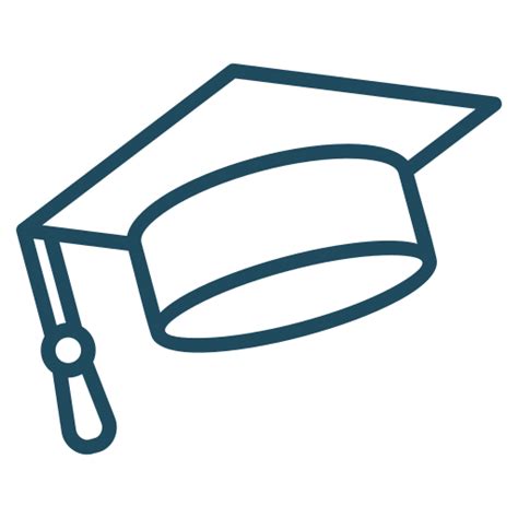 Graduation Cap Generic Color Outline Icon