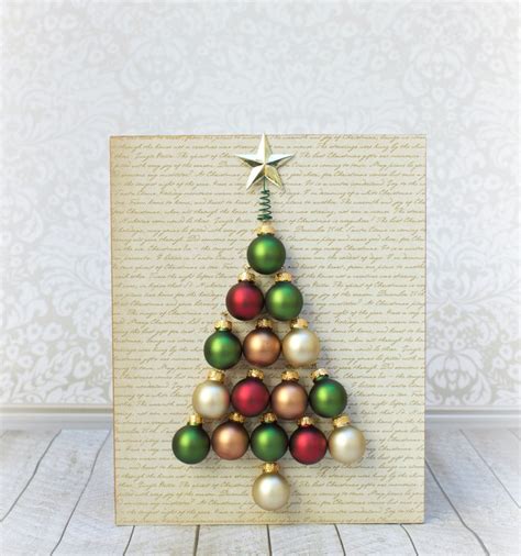 Holiday Wall Art Diy Tree Made With Ornaments Morenas Corner