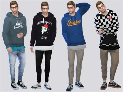 Soren Hoodies With Shirt By Mclaynesims At Tsr Sims 4 Updates
