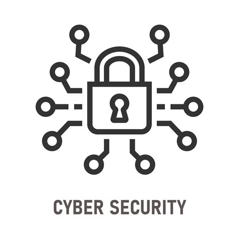 Cyber Security Line Icon On White Background Editable Stroke 14170001